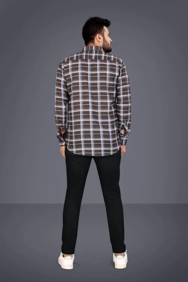 Medium Checks Men Cotton Casual Check Shirt, Full Sleeves - Image 3