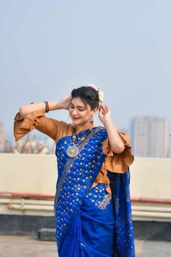হাফ সিল্ক শাড়ি - Image 5